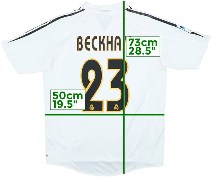 Camiseta de local del Real Madrid 2004-05 Beckham #23 - 6/10 - (XL.Niños)