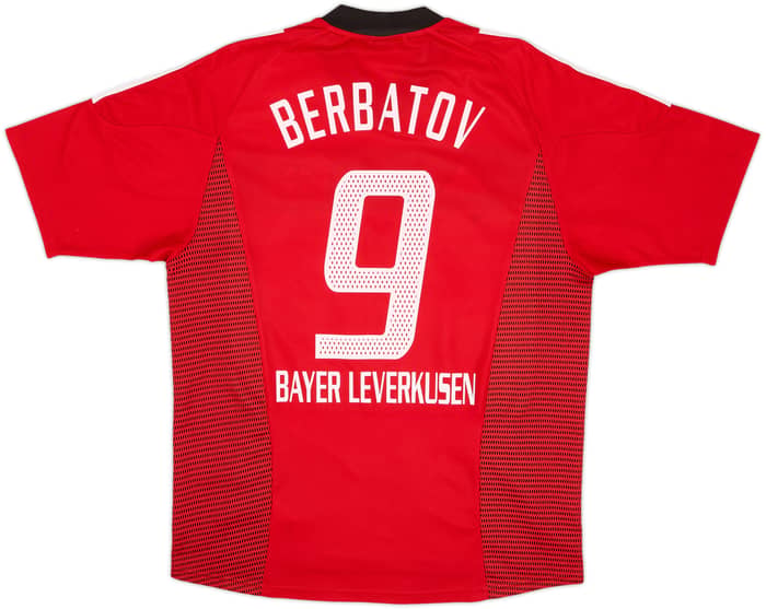 2002-04 Bayer Leverkusen Home Shirt Berbatov #9 - 7/10 - (M)