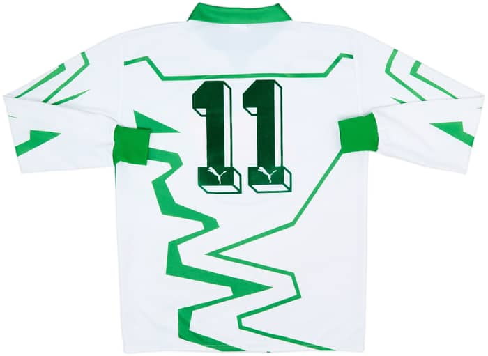 1993-94 Werder Bremen Home L/S Shirt #11 - 9/10 - (L)