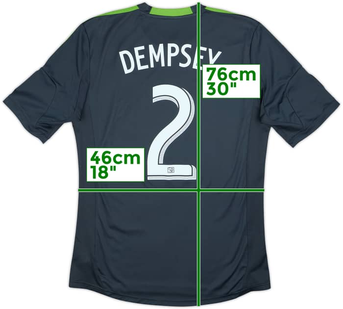 Camiseta de visitante del Seattle Sounders 2013-14 Dempsey #2 - 10/10 - (M)