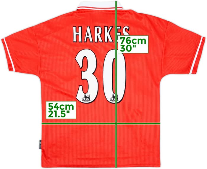 1998-00 Nottingham Forest Home Shirt Harkes #30 - 9/10 - (L)