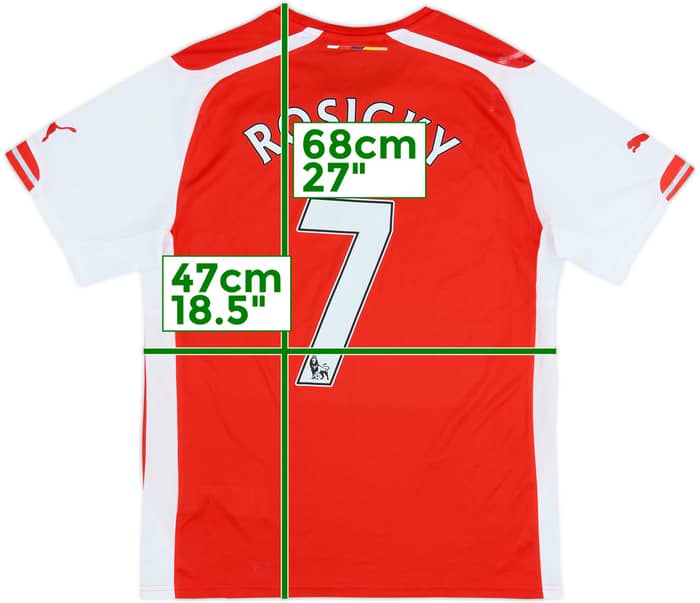 2014-15 Arsenal Home Shirt Rosicky #7 - 6/10 - (M)