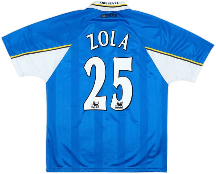 1997-99 Chelsea Home Shirt Zola #25 - 8/10 - (L)
