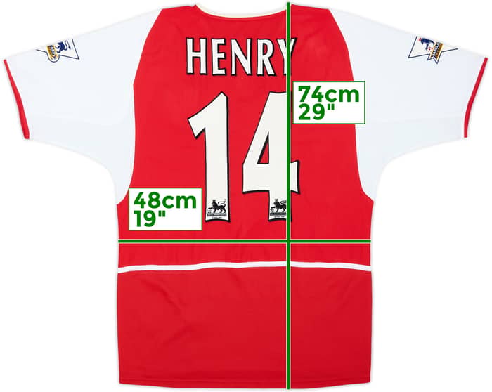 2002-04 Arsenal Home Shirt Henry #14 - 7/10 - (S)