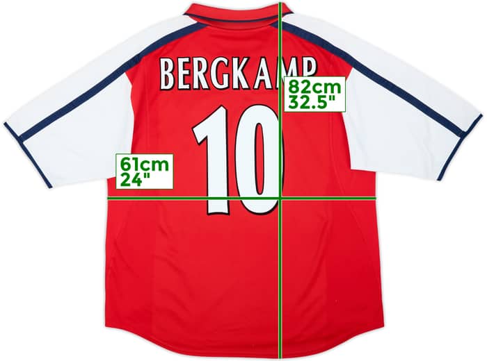 2000-02 Arsenal Home Shirt Bergkamp #10 - 8/10 - (XXL)