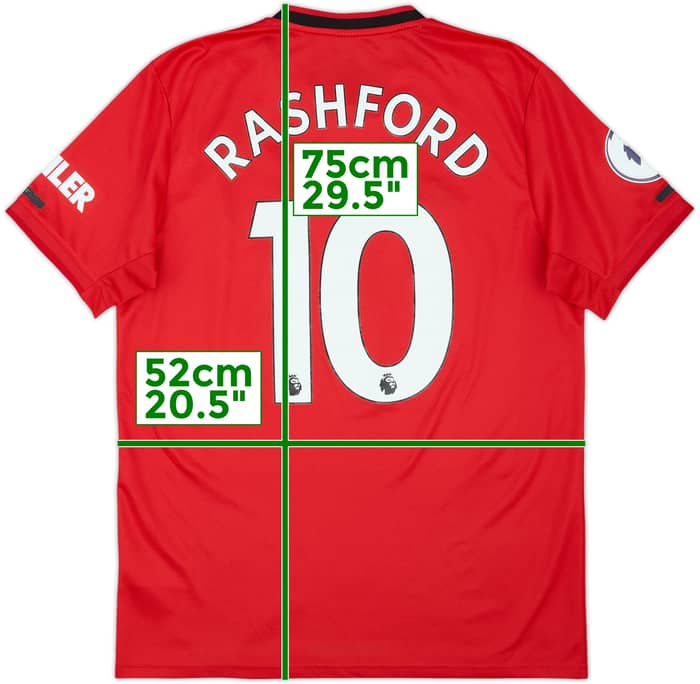 2019-20 Manchester United Home Shirt Rashford #10 - 5/10 - (M)