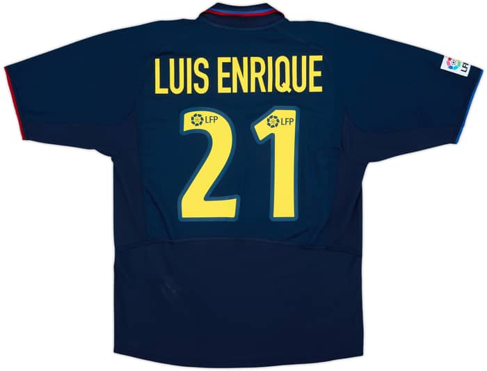 2002-03 Barcelona Away Shirt Luis Enrique #21 - 7/10 - (L)