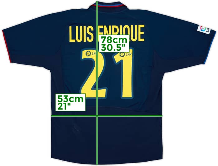 2002-03 Barcelona Away Shirt Luis Enrique #21 - 7/10 - (L)