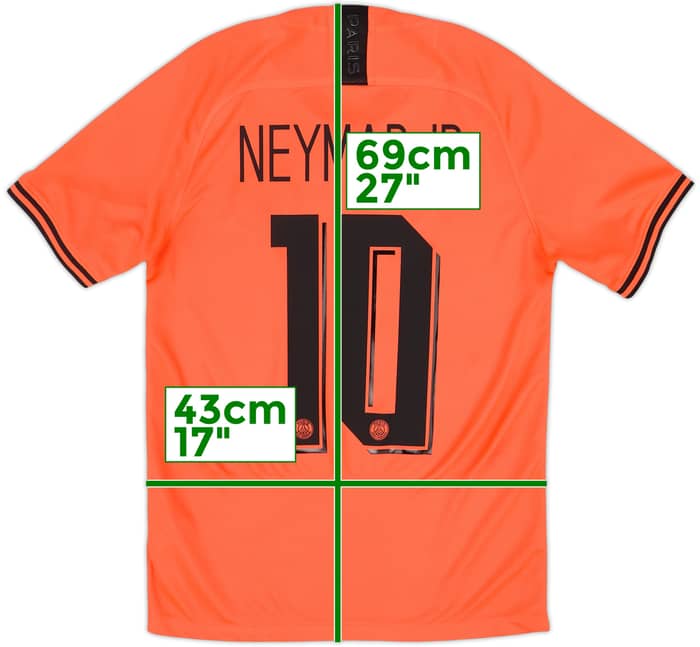 2019-20 Paris Saint-Germain Away Shirt Neymar Jr #10 - 6/10 - (S)