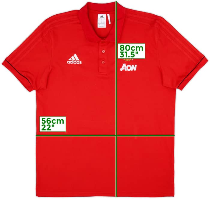 2018-19 Manchester United adidas Polo Shirt - 9/10 - (XL)
