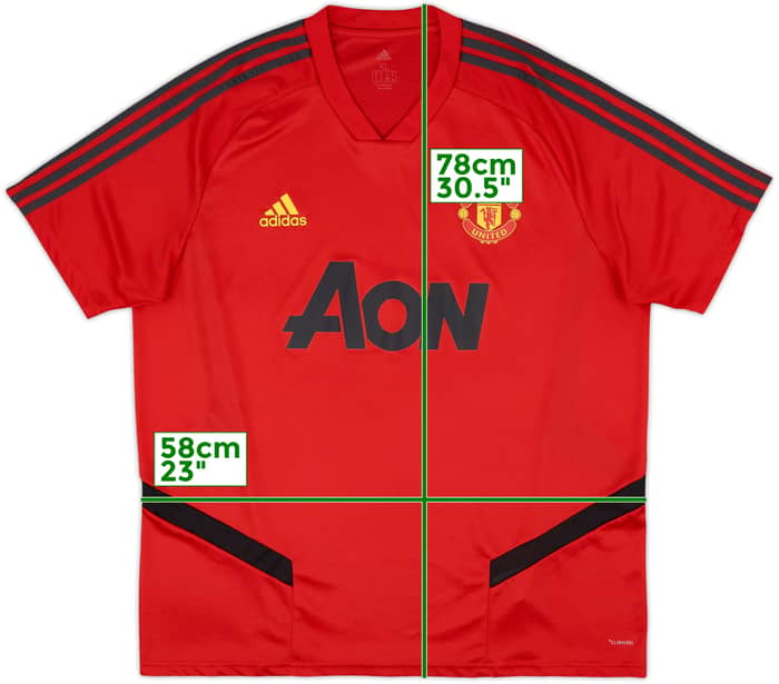 2019-20 Manchester United adidas Training Shirt - 9/10 - (XL)