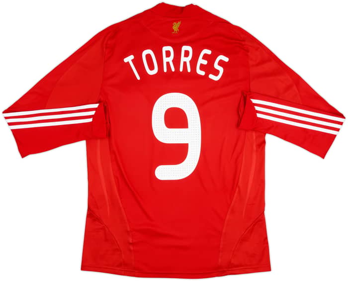 2008-10 Liverpool Home L/S Shirt Torres #9 - 9/10 - (M)