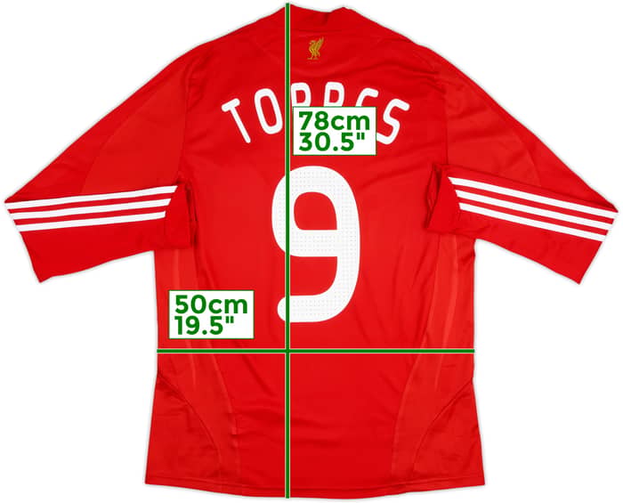 2008-10 Liverpool Home L/S Shirt Torres #9 - 9/10 - (M)