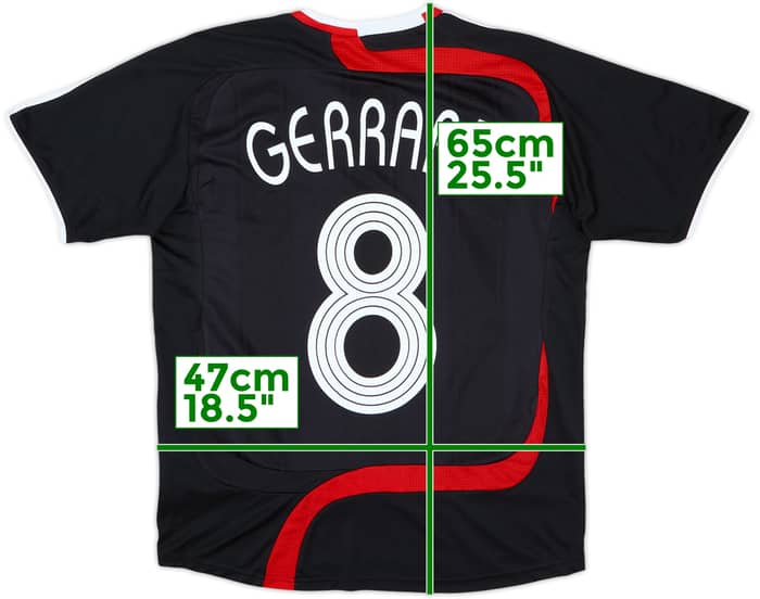 2007-08 Liverpool Tercera Camiseta Gerrard #8 - 8/10 - (XL.Boys)