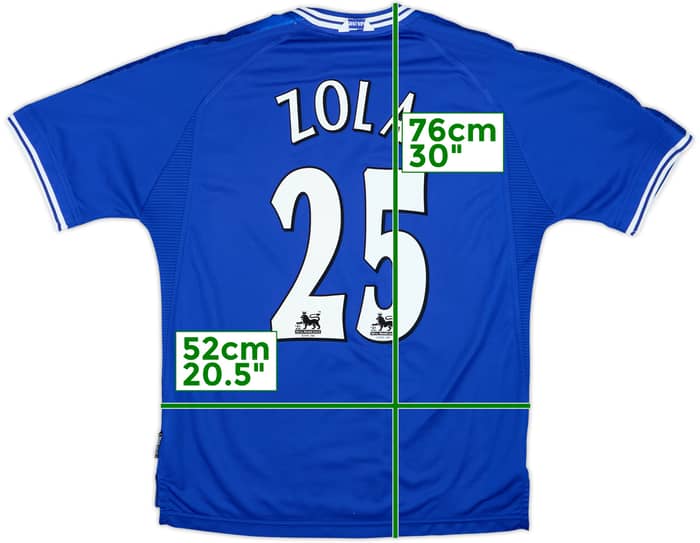 1999-01 Chelsea Camiseta Local Zola #25 - 8/10 - (L)