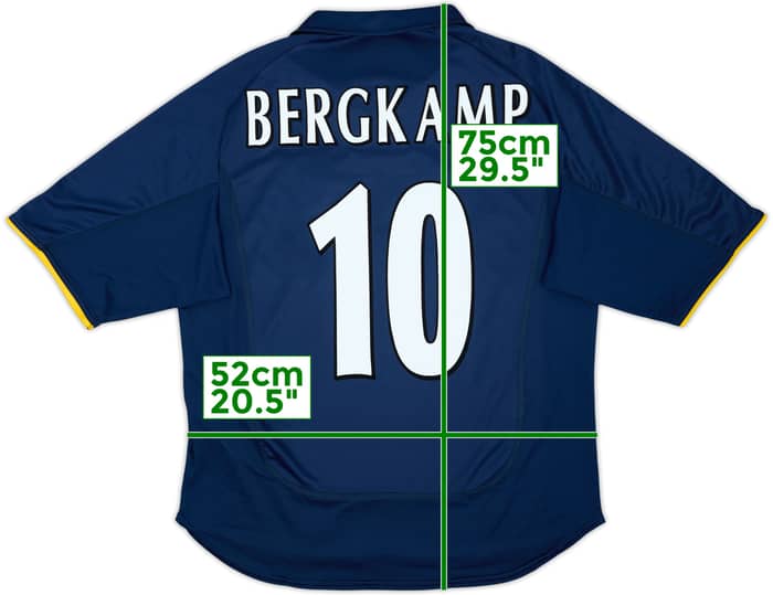 2000-02 Arsenal Camiseta europea Bergkamp #10 - 9/10 - (L)