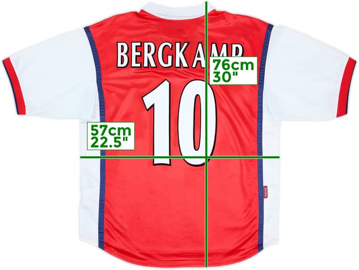 1998-99 Arsenal Home Shirt Bergkamp #10 - 8/10 - (L)