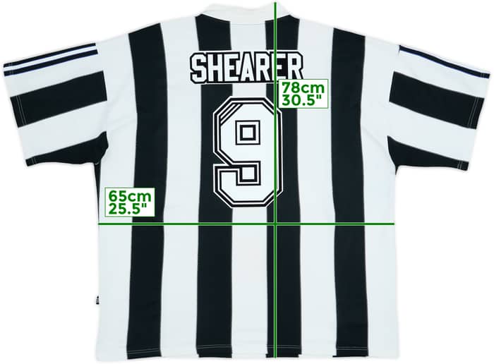 1995-97 Newcastle Home Shirt Shearer #9 - 8/10 - (XXL)