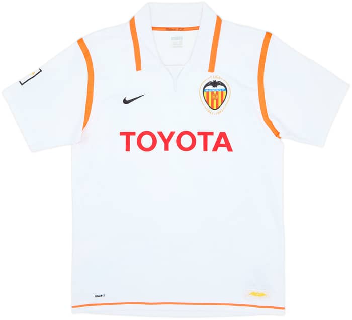 2007-08 Valencia Home Shirt David Villa #7 - 8/10 - (L)