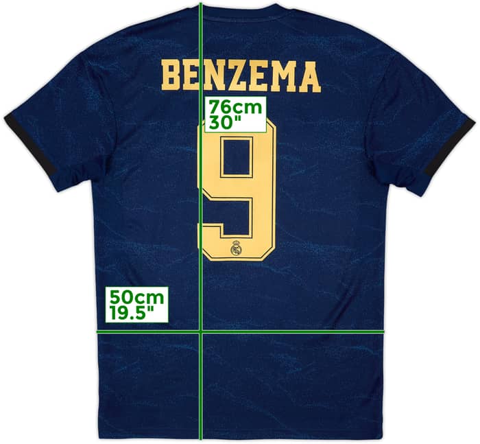 2019-20 Real Madrid Away Shirt Benzema #9 - 5/10 - (M)