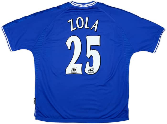 1999-01 Chelsea Camiseta de local Zola #25 - 9/10 - (XXL)
