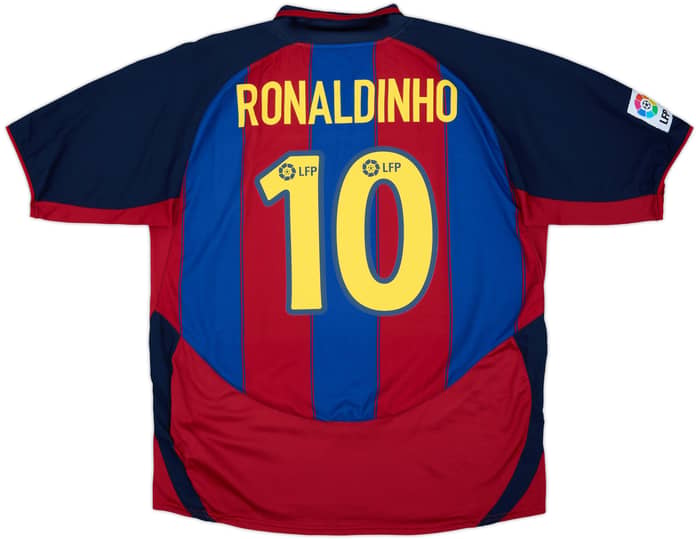 2003-04 Barcelona Camiseta de local Ronaldinho #10 - 8/10 - (XL)