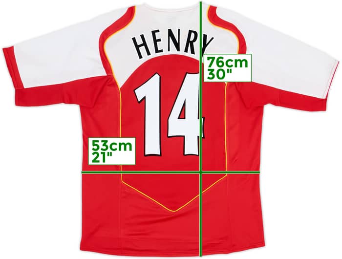 2004-05 Arsenal Home Shirt Henry #14 - 8/10 - (L)