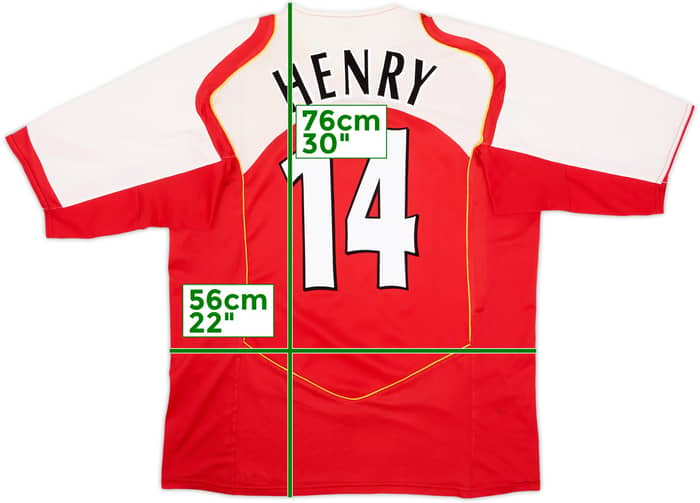 2004-05 Arsenal Home Shirt Henry #14 - 7/10 - (XL)