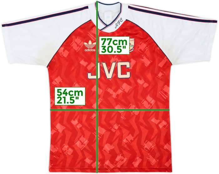 1990-92 Arsenal Home Shirt - 6/10 - (L)
