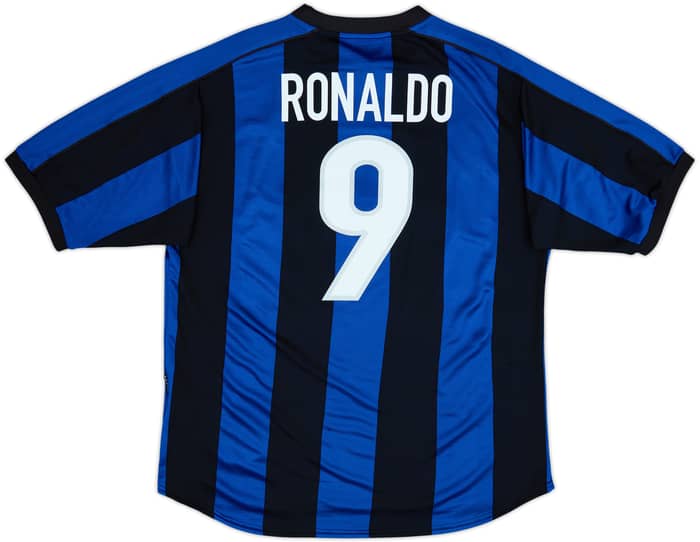 1999-00 Inter Milan Home Shirt Ronaldo #9 - 9/10 - (L)