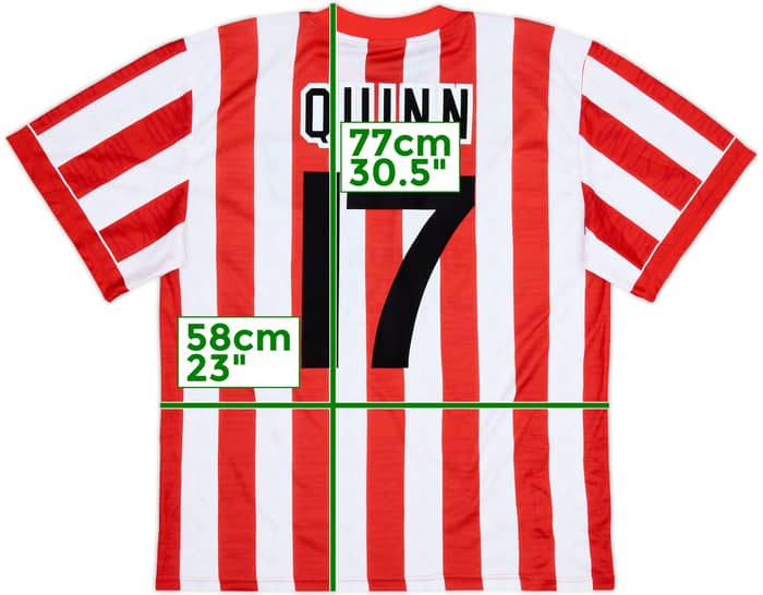 1996-97 Sunderland Home Shirt Quinn #17 - 9/10 - (L)