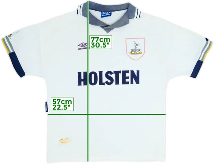 1993-95 Tottenham Home Shirt - 4/10 - (L)