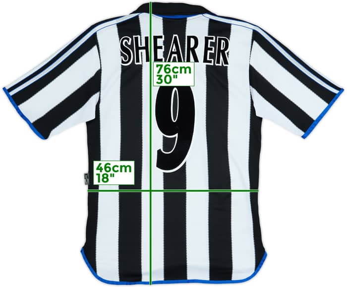 1999-00 Newcastle Home Shirt Shearer #9 - 8/10 - (S)