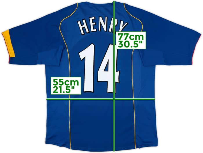 2004-06 Arsenal Away Shirt Henry #14 - 8/10 - (L)