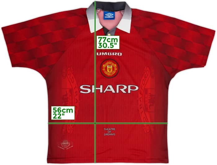 1996-98 Manchester United Home Shirt - 5/10 - (L)