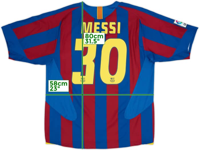 2005-06 Barcelona Home Shirt Messi #30 - 8/10 - (L)