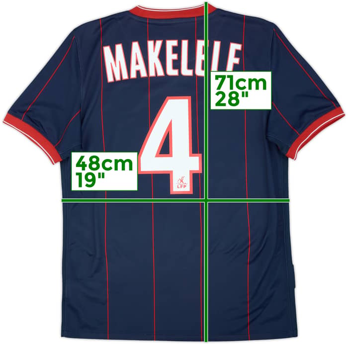 2009-10 Paris Saint-Germain Home Shirt Makelele #4 - 8/10 - (S)