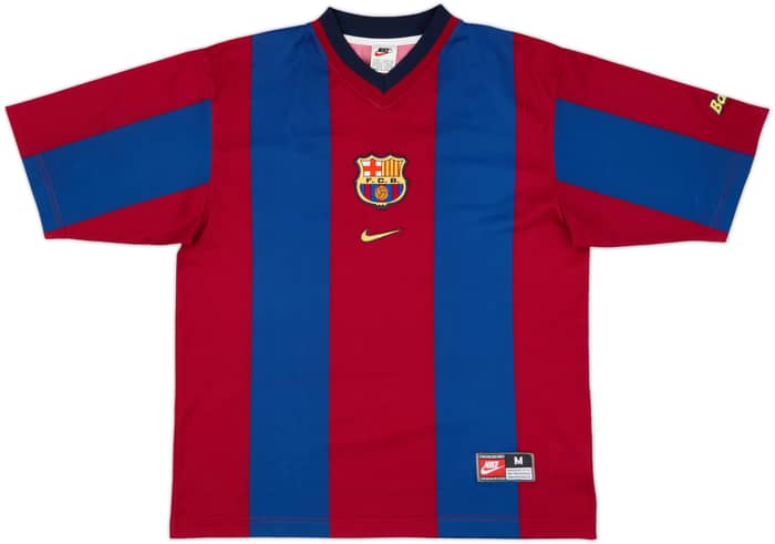 1998-00 Barcelona Basic Home Shirt Rivaldo #10 - 8/10 - (M)