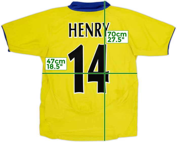 2003-05 Arsenal Away Shirt Henry #14 - 6/10 - (XL.Boys)