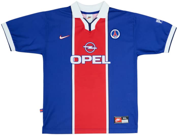 1997-98 Paris Saint-Germain Home Shirt Simone #9 - 8/10 - (XL.Boys)