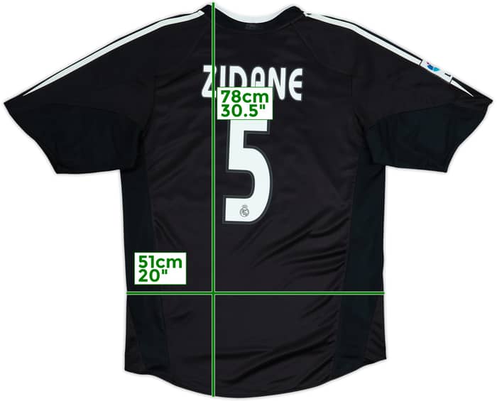 Camiseta de visitante del Real Madrid 2004-05 Zidane #5 - 7/10 - (M)
