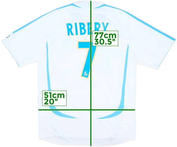 2006-07 Olympique Marseille Home Shirt Ribery #7 - 8/10 - (M)