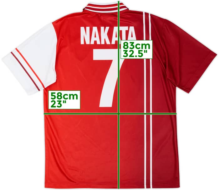 1998-99 Perugia Home Shirt Nakata #7 - 9/10 - (XL)