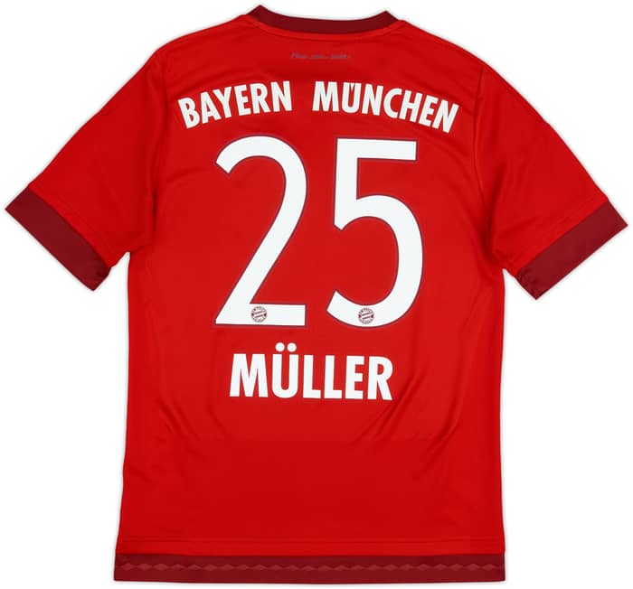 2015-16 Bayern Munich Home Shirt Muller #25 - 8/10 - (XL.Boys)