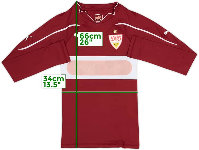 Camiseta de visitante de manga larga versión jugador del Stuttgart 2010-11 - 4/10 - (XS)