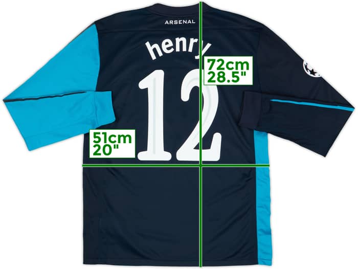 2011-12 Arsenal Away L/S Shirt Henry #12 - 6/10 - (M)