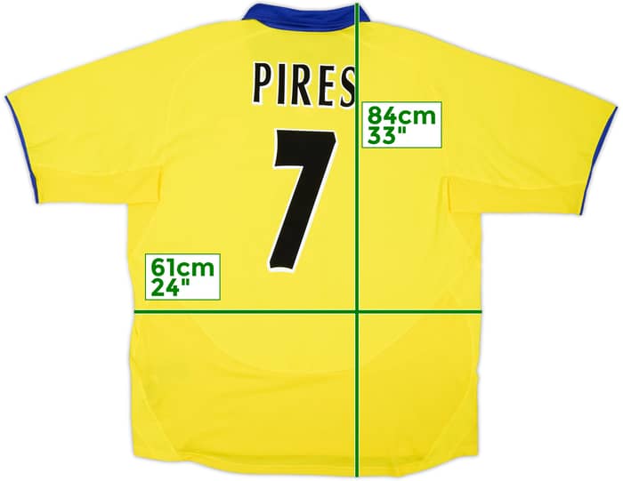 2003-05 Arsenal Away Shirt Pires #7 - 8/10 - (XL)