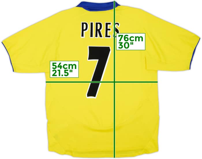 2003-05 Arsenal Away Shirt Pires #7 - 8/10 - (M)