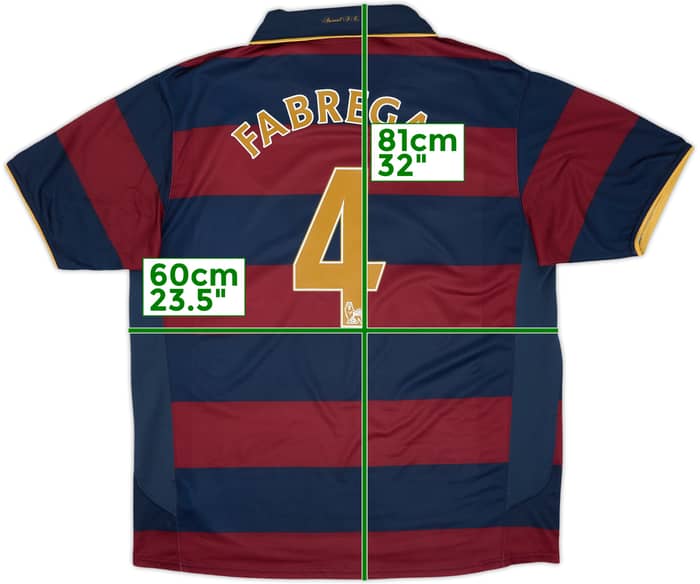 2007-08 Arsenal Camiseta Tercera Fabregas #4 - 8/10 - (XL)