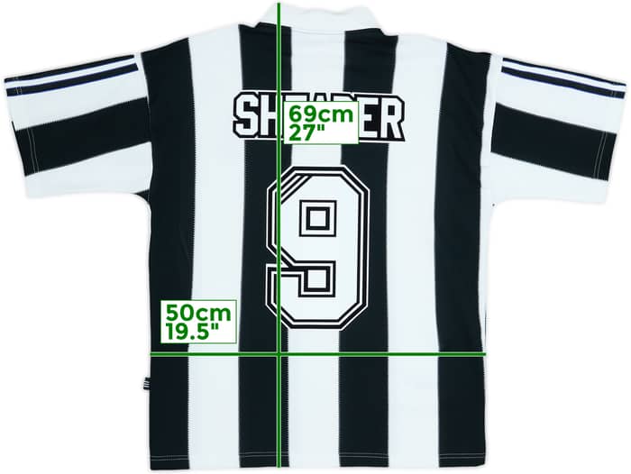 1995-97 Newcastle Home Shirt Shearer #9 - 10/10 - (S)